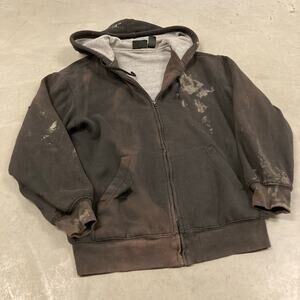 vintage 90s thrashed thermal lined hoodie